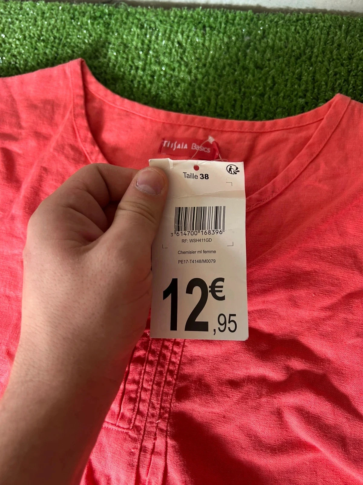 Coral pink casual summer dress Tissaia size 38 – photo 8